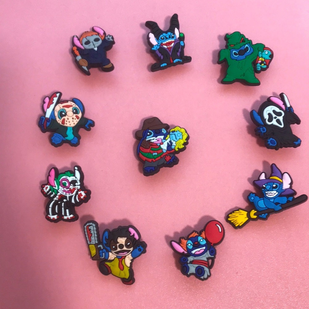 Horror Stitch Croc charms! 10 piece charm!